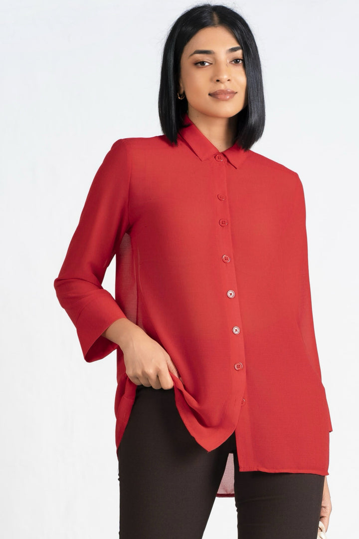 Red Relaxed Shirt