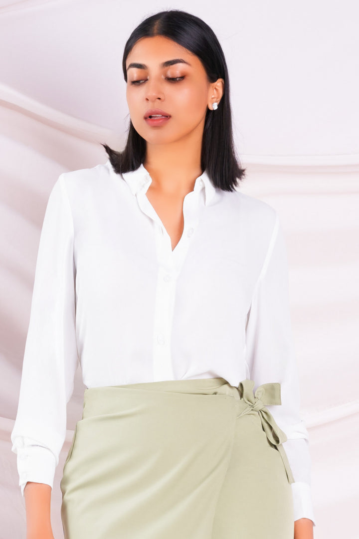 White Chiffon Shirt