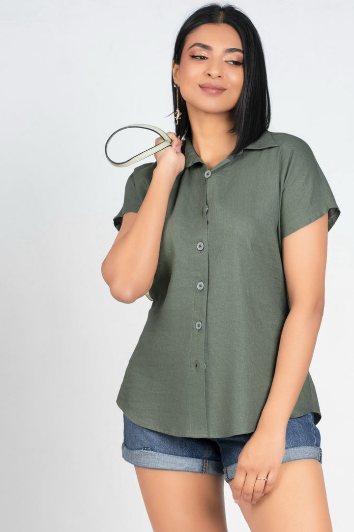 Short Sleeve Linen Shirt