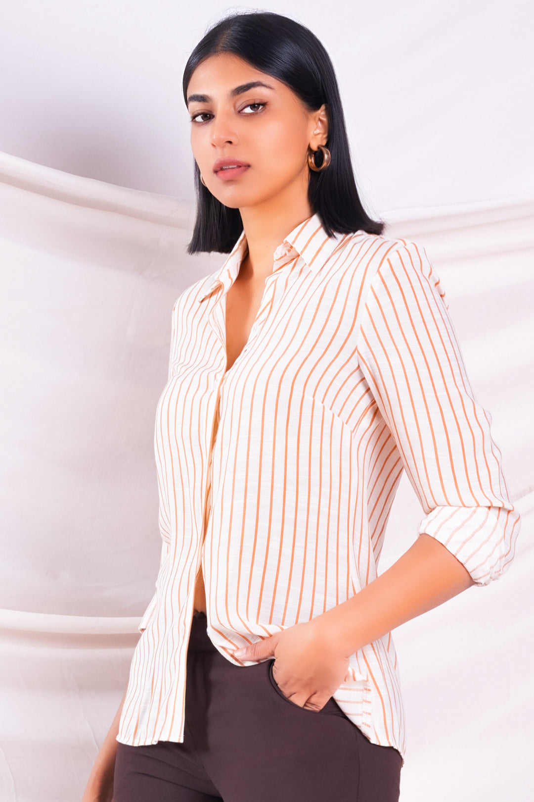 Orange Stripe Shirt