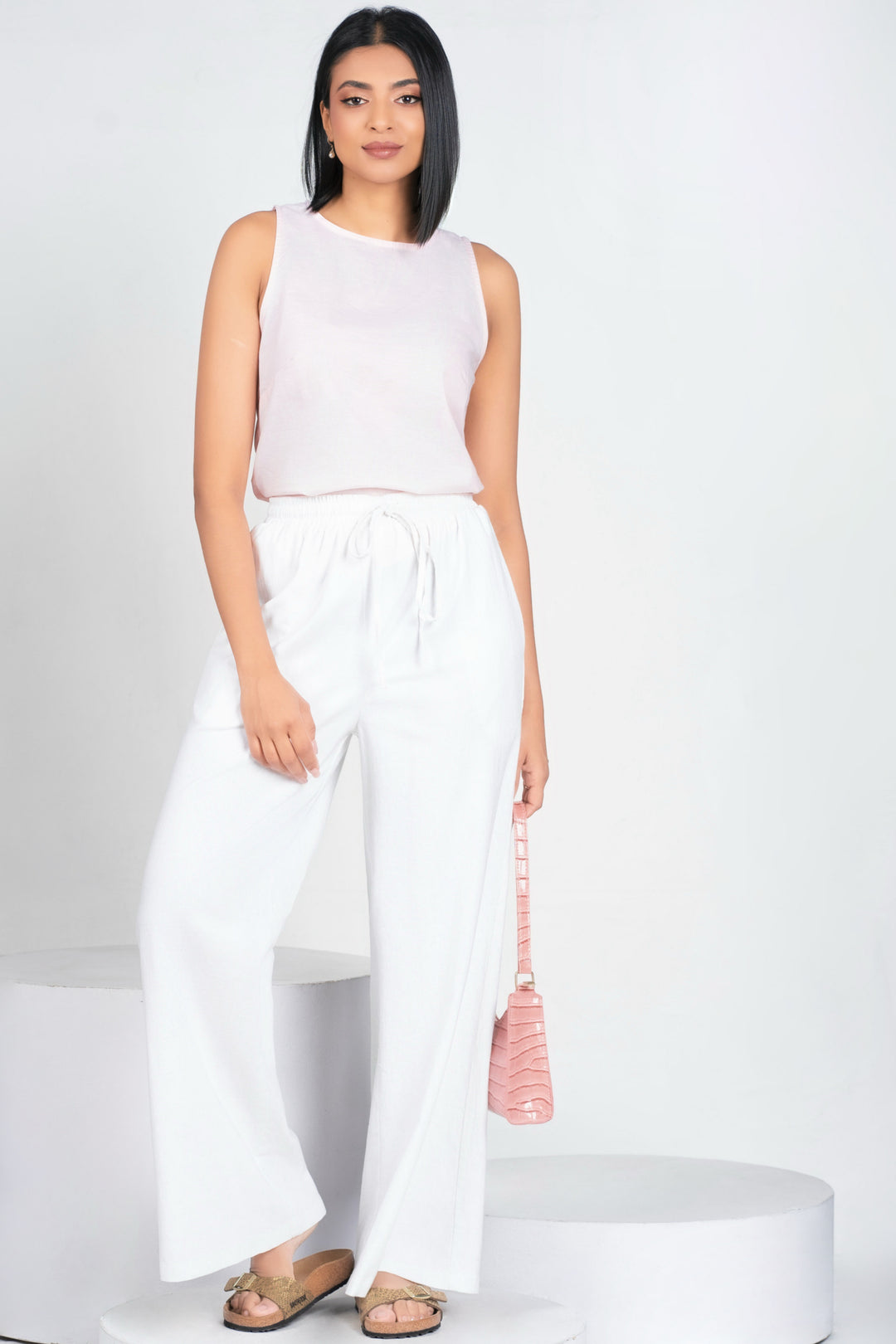 Drawstring Wide Leg Pant