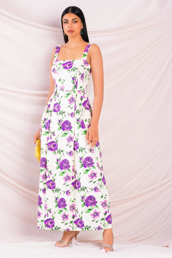 Printed Jacquard Maxi Dress