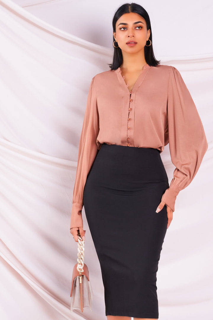 Relaxed Balloon Sleeve Top