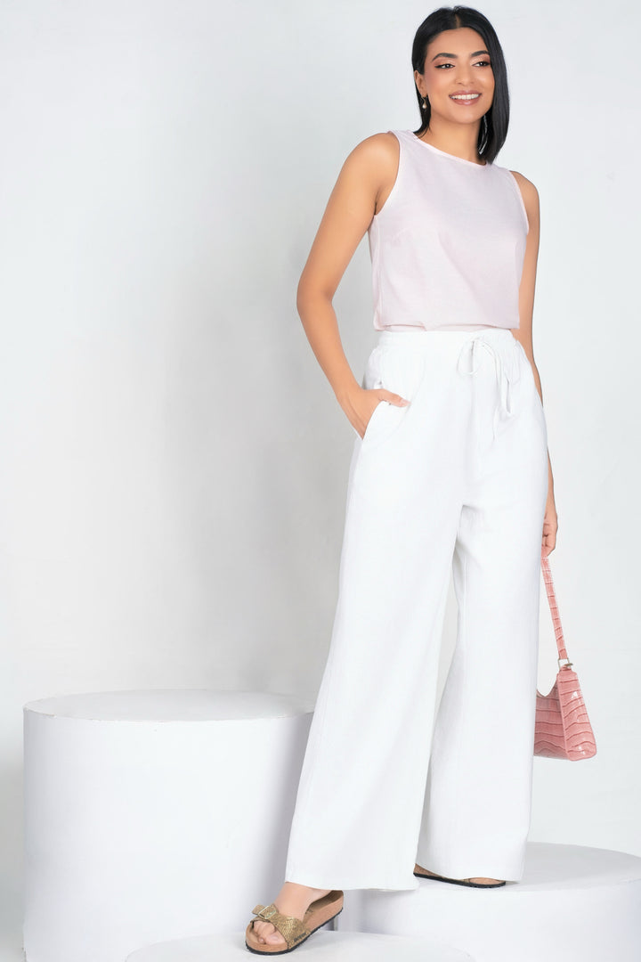 Drawstring Wide Leg Pant