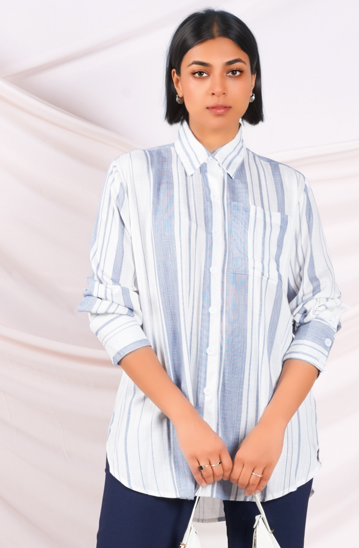 Blue & White Stripe Shirt