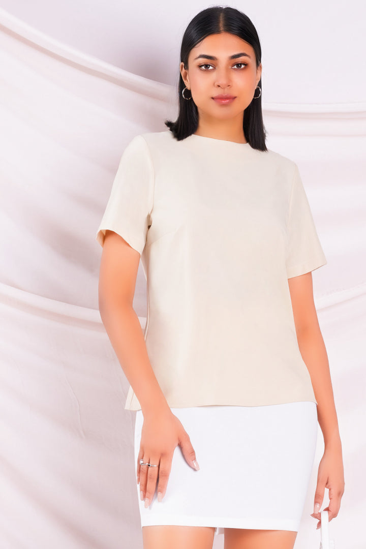 Round Neck Boxy Top