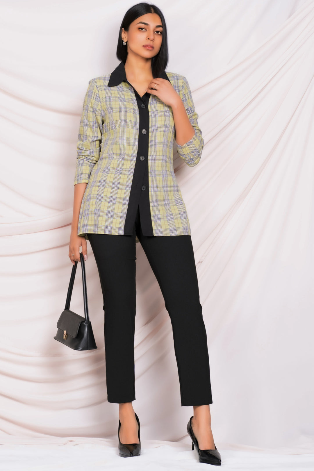 Longline Checkered Shirt