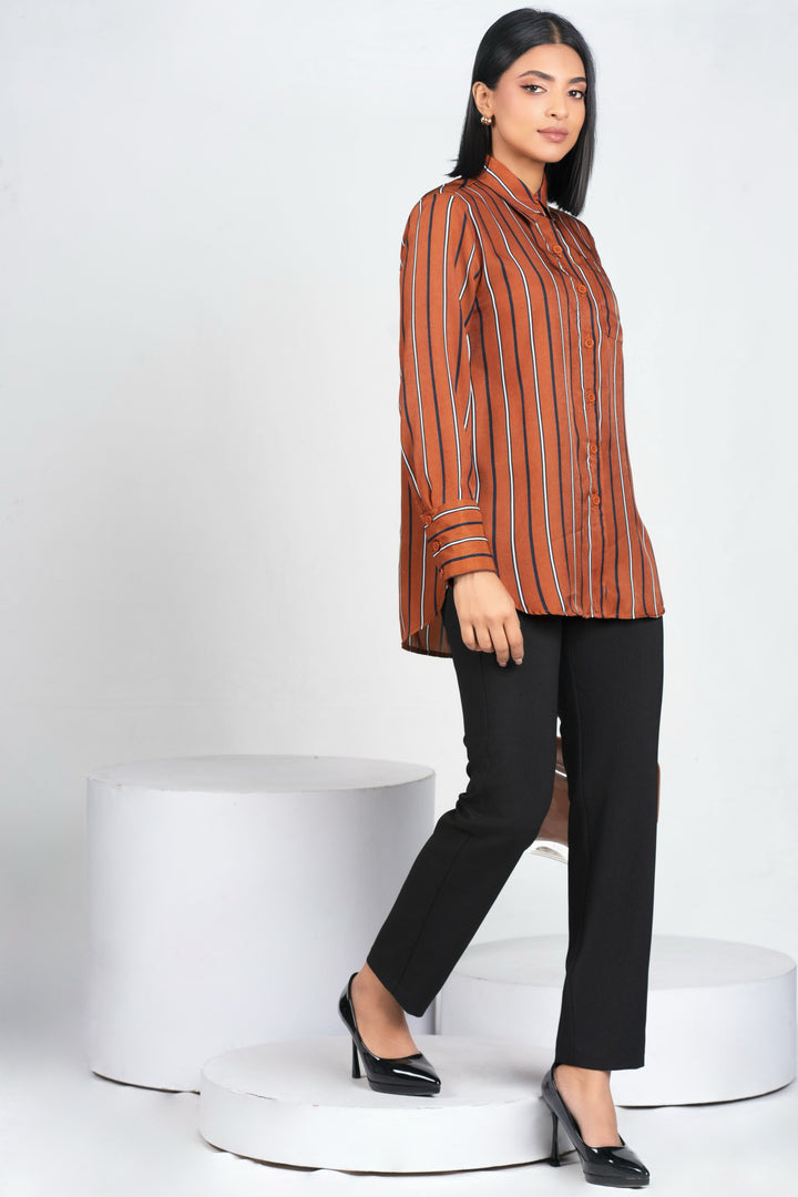 Orange Stripe Shirt