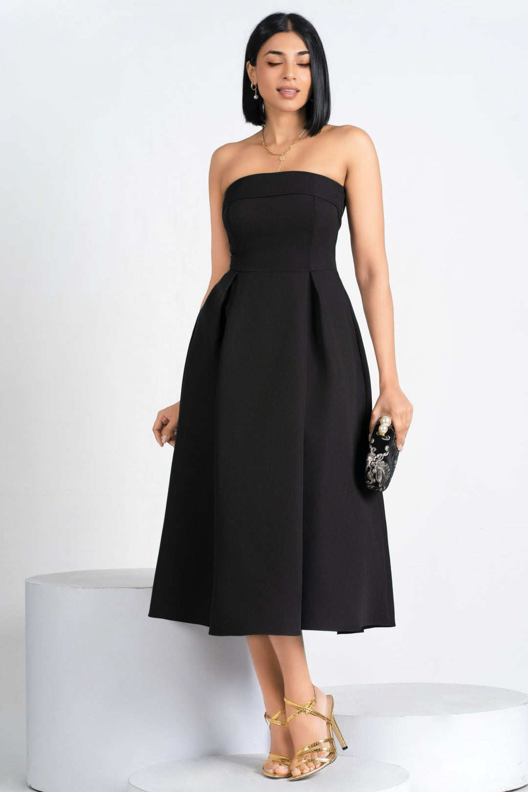 Strapless Midi Dress