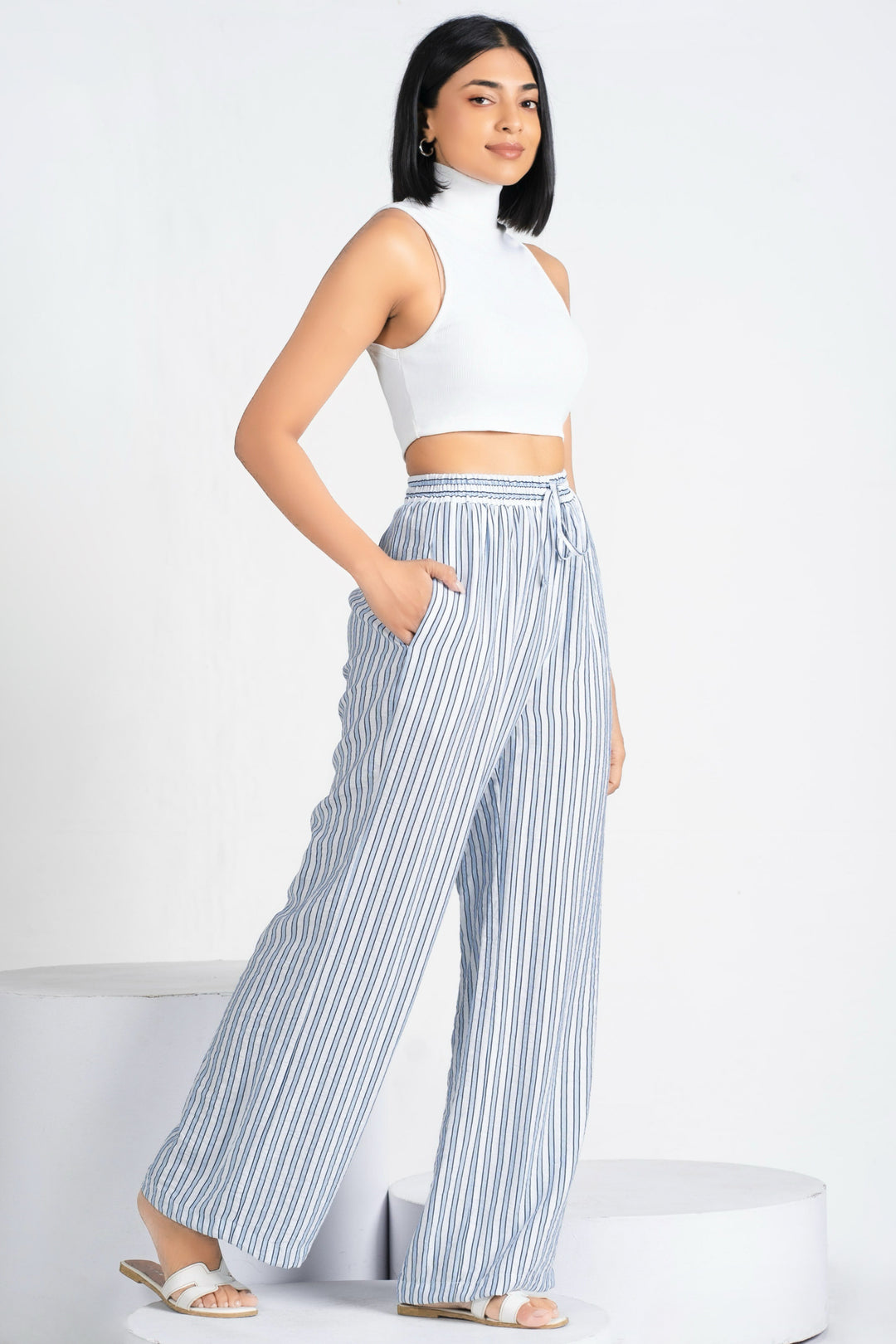 Drawstring Stripe Pant