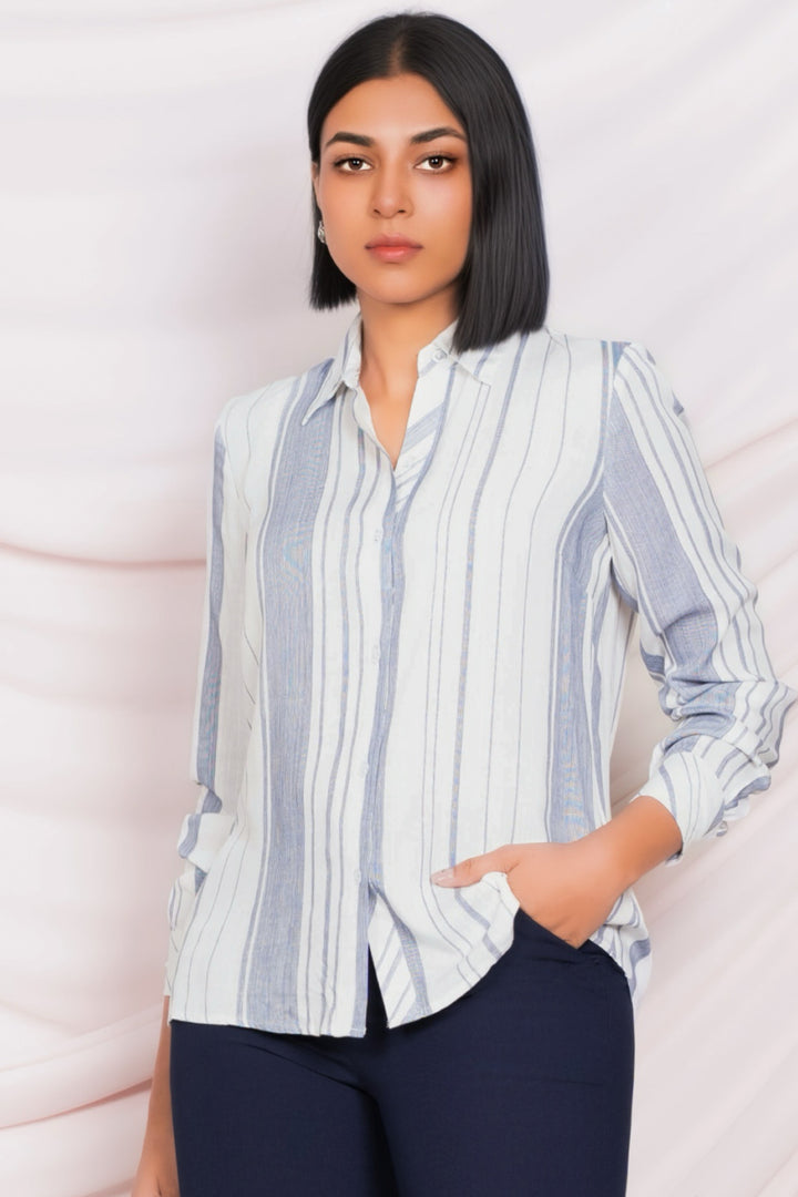 Blue & White Stripe Shirt