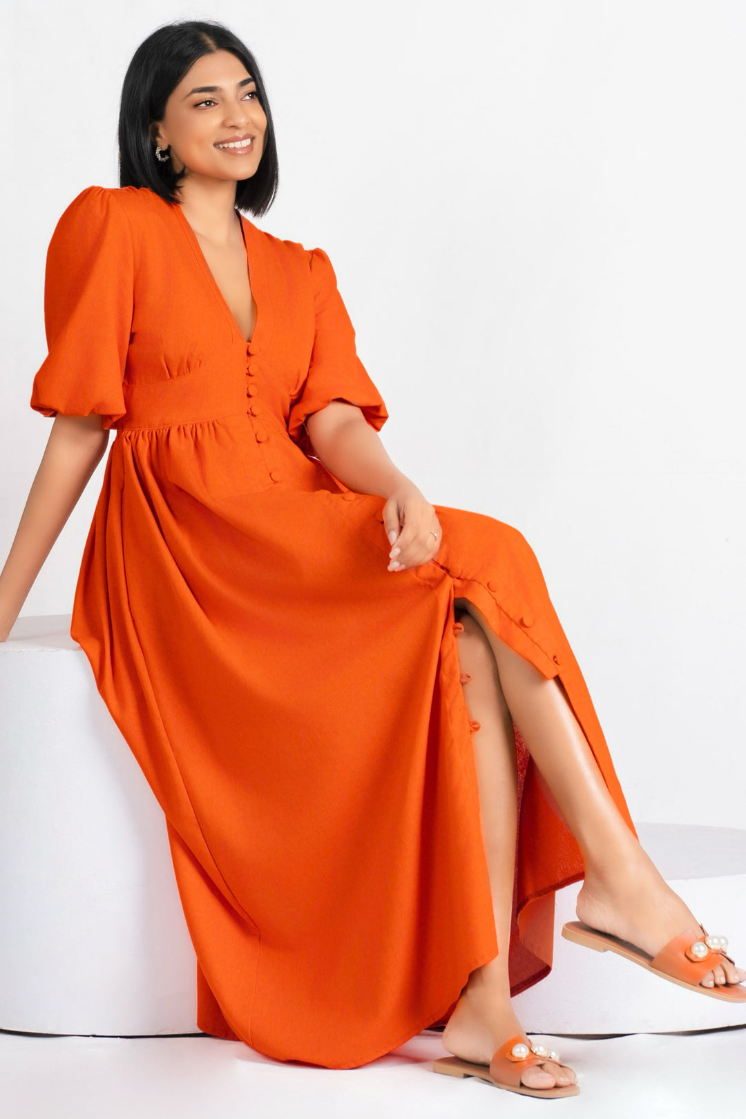 Orange Empire Maxi Dress