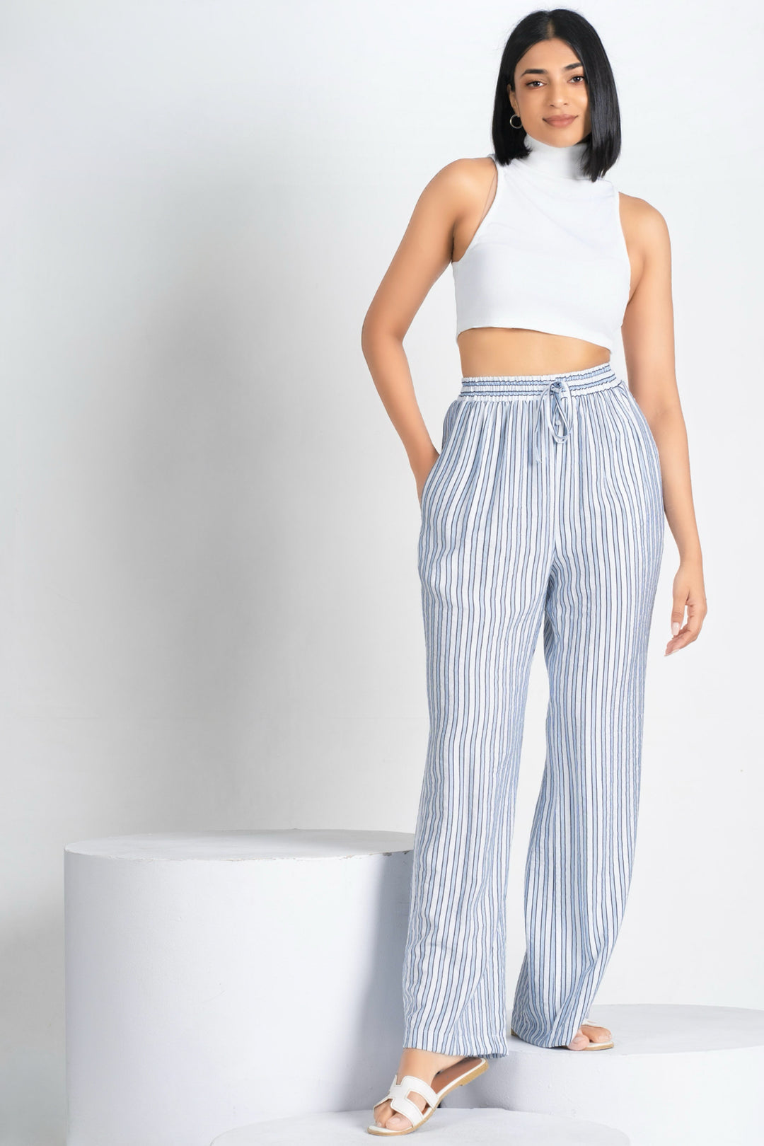 Drawstring Stripe Pant