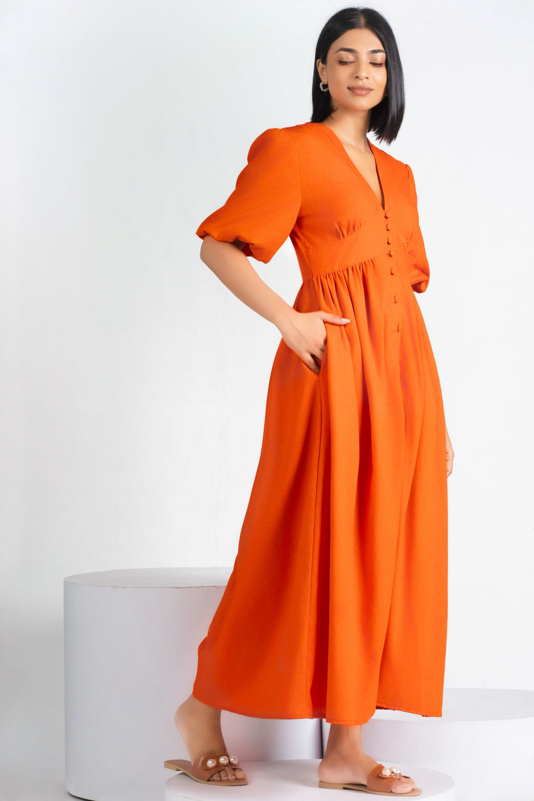 Orange Empire Maxi Dress