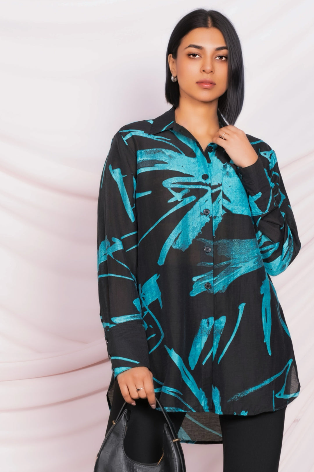 Printed Longline Shirt