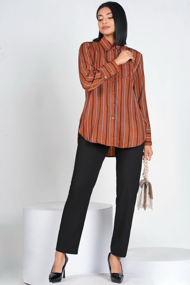 Orange Stripe Shirt