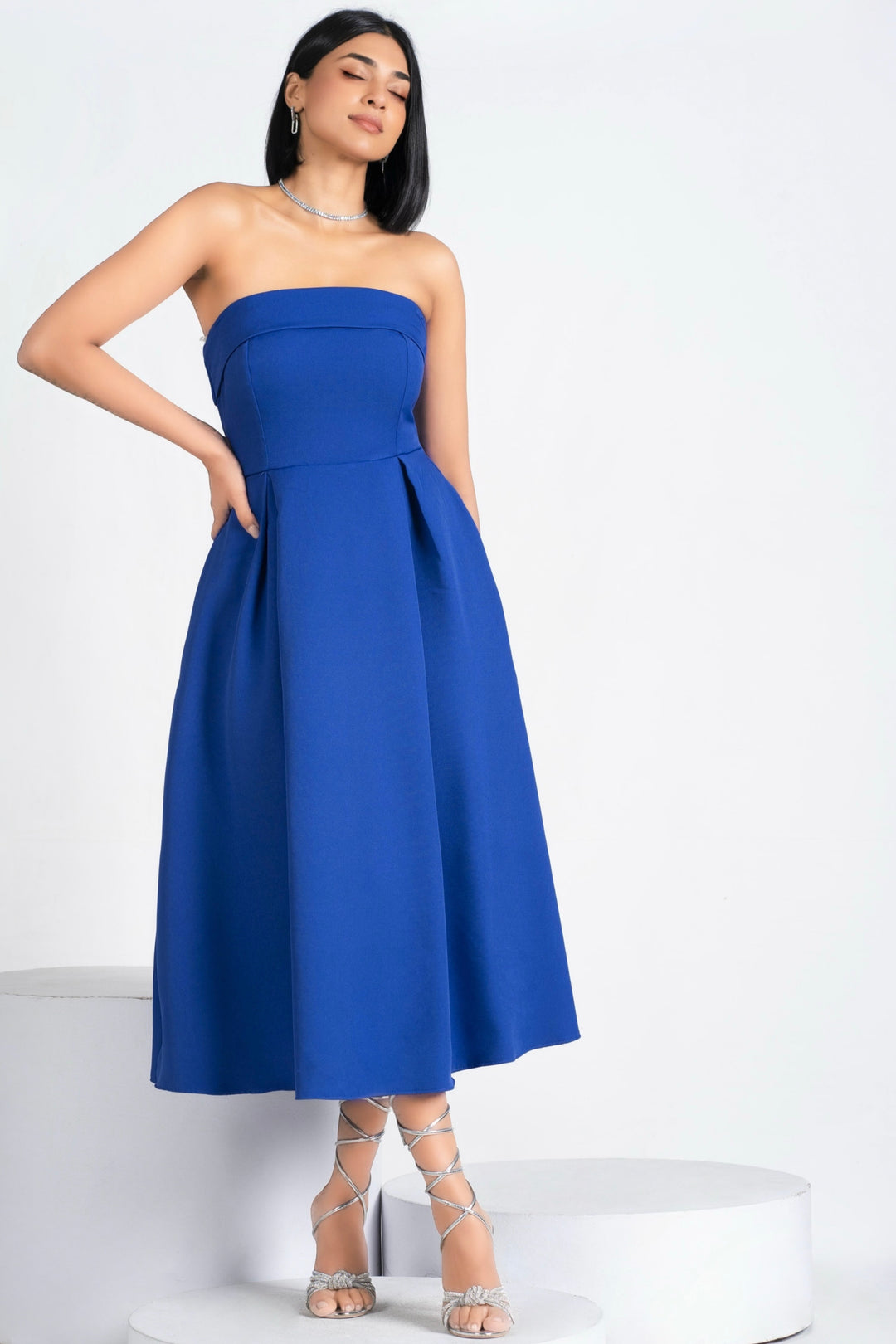 Strapless Midi Dress