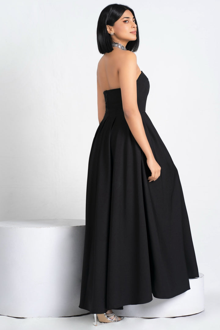 Black Strapless Maxi Dress