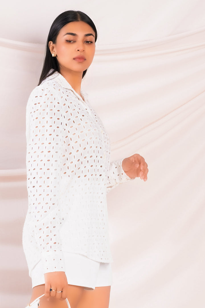 White Eyelet Shirt