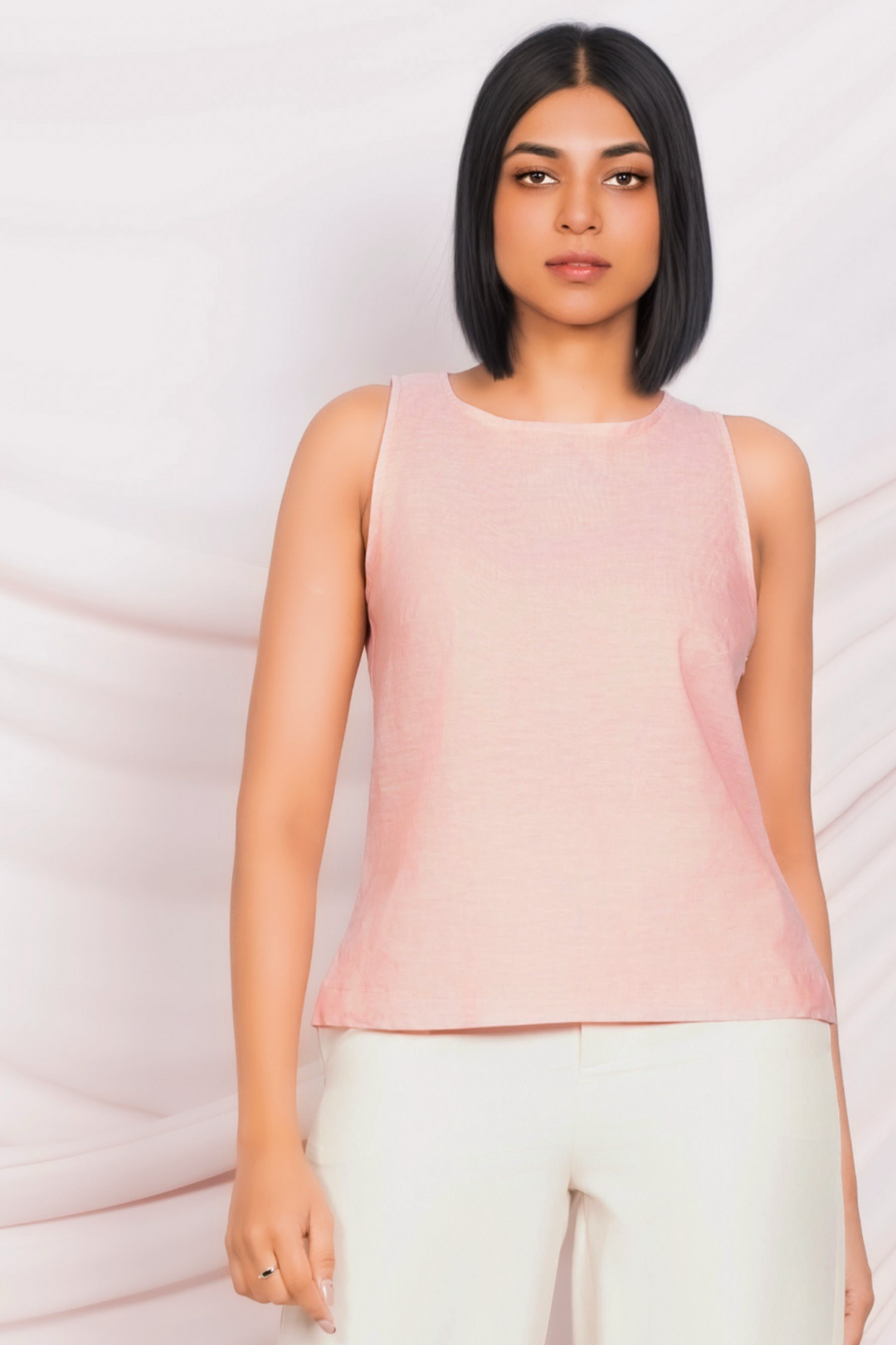 Pink Sleeveless Top