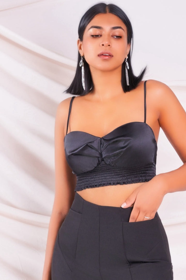 Black Satin Bralette