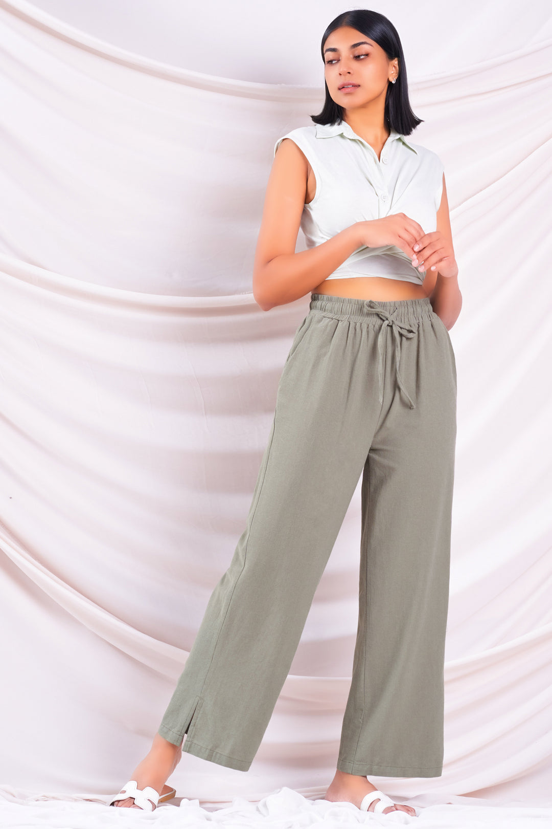 Wide Leg Linen Pant