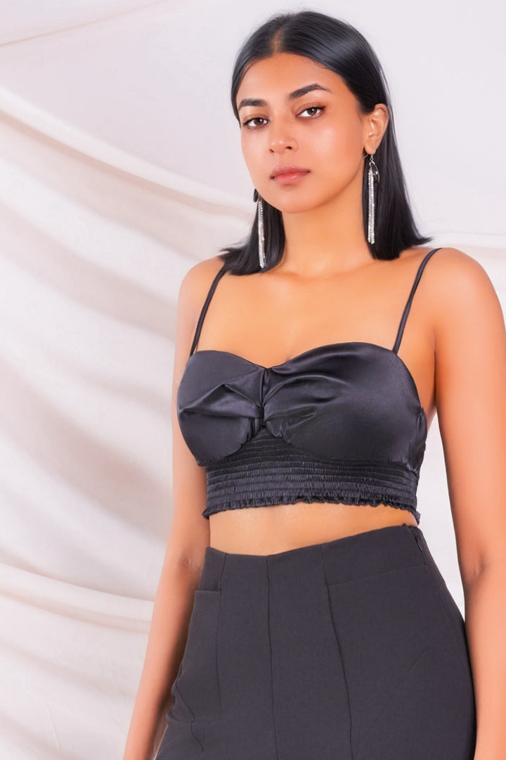 Black Satin Bralette