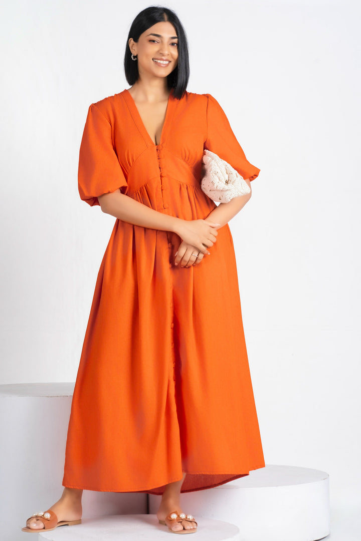 Orange Empire Maxi Dress