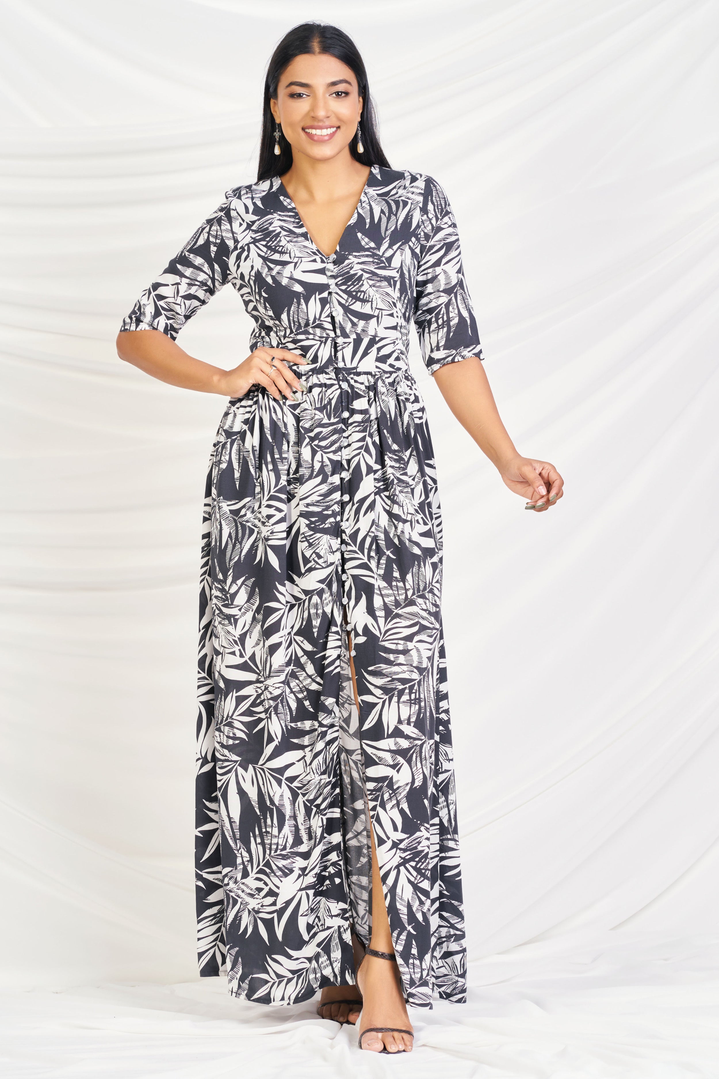 Black smart outlet maxi dress